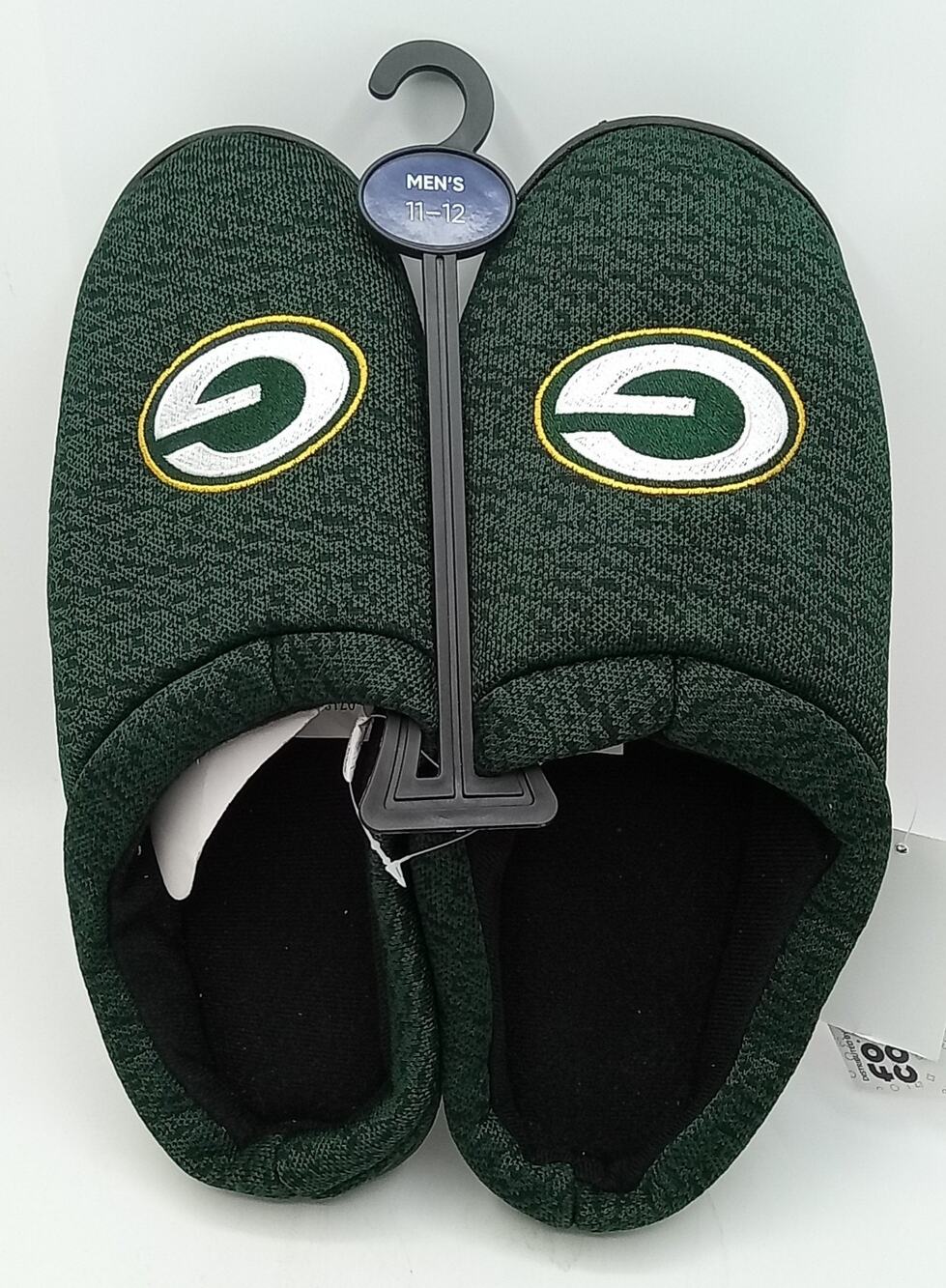 Green Bay Packers NFL Foco Poly Knit Cup Sole Men's Slippers Size L 11-12